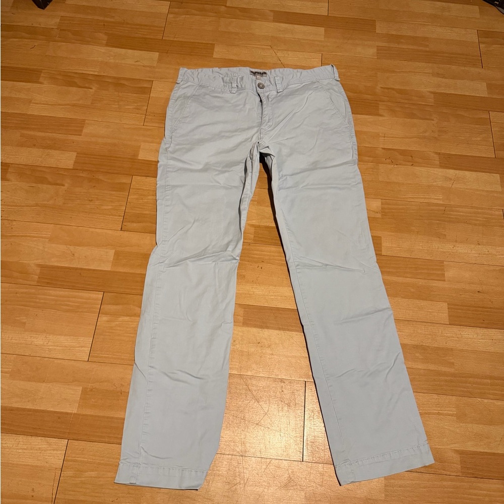 🎯Express Photographer Cotton Straight Men Classic Light blue baby sky Chinos 32